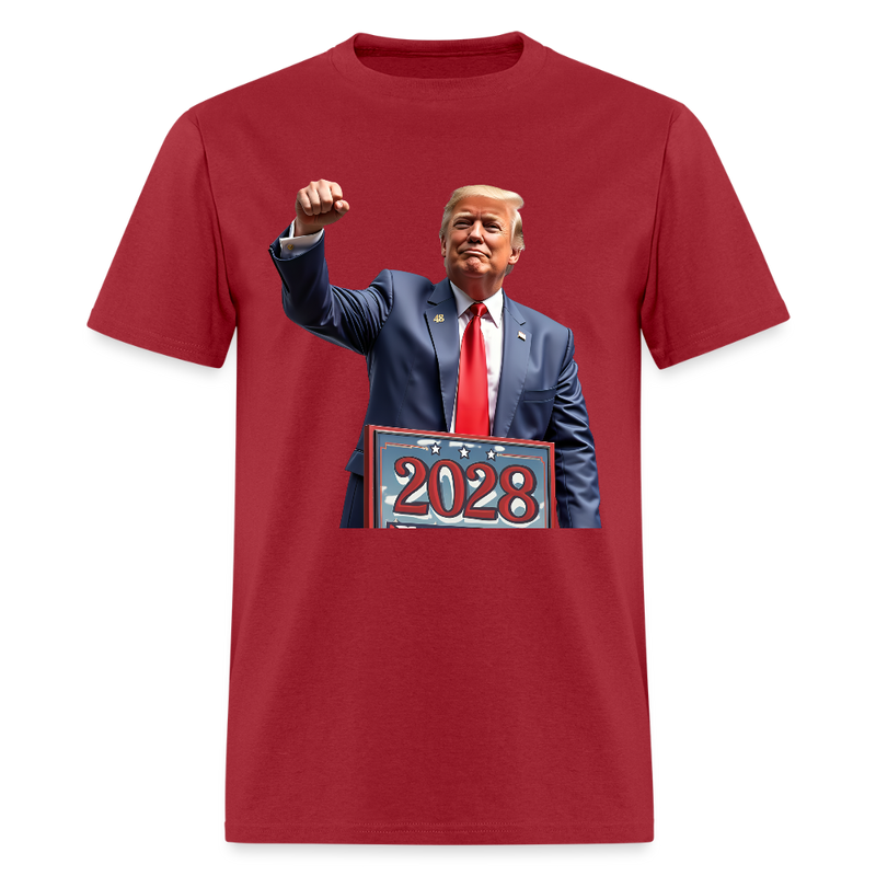 Cool Trump 2028 T Shirt - dark red