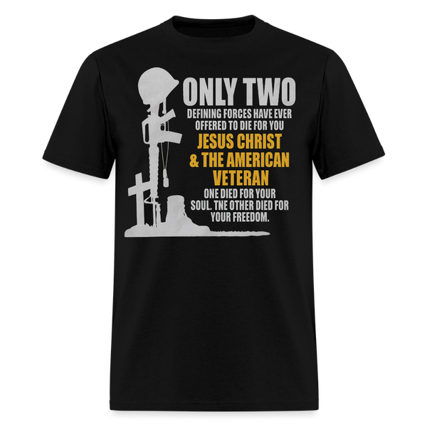 Jesus Christ and the American Veteran T Shirt - 2 - black