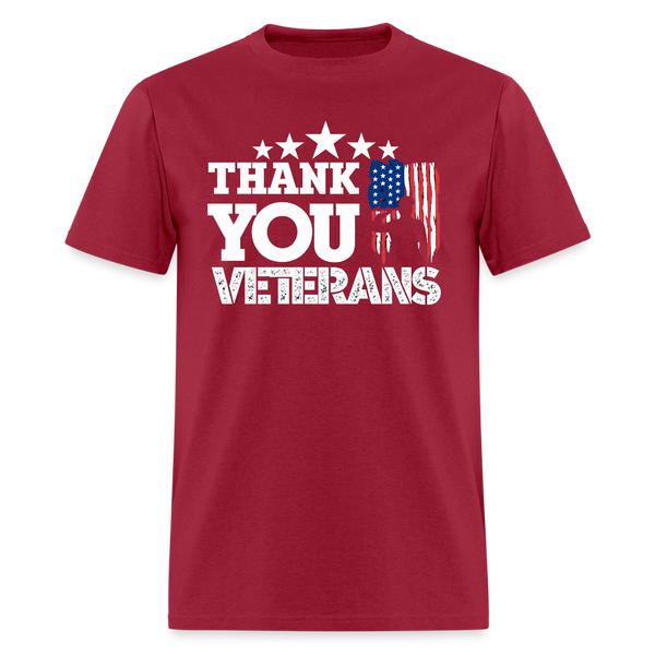 Thank You Veterans T Shirt - 3 - dark red