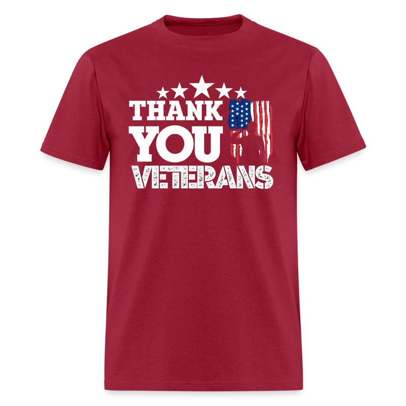 Thank You Veterans T Shirt - 3 - dark red
