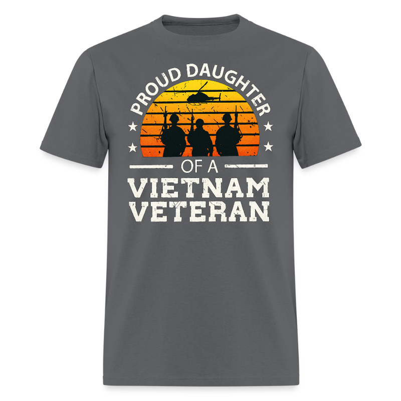Proud Daughter of A Veteran T Shirt - 3 - charcoal