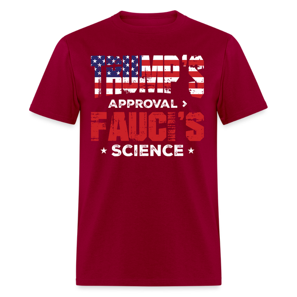 Trump’s Approval Fauci’s Science T Shirt - dark red