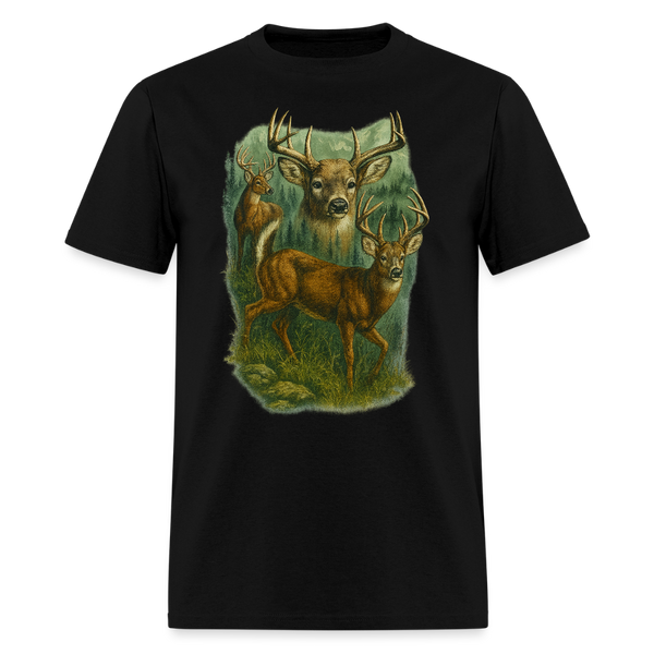 Deer Hunt T Shirt - 3 - black