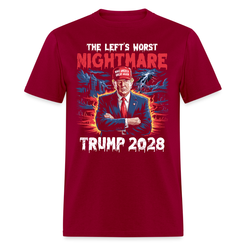 The Left’s Worst Nightmare Trump 2028 T Shirt - dark red