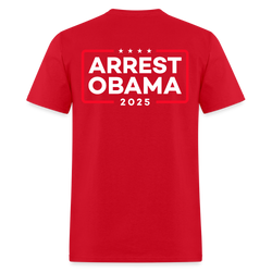 Arrest Obama 2025 T Shirt - red