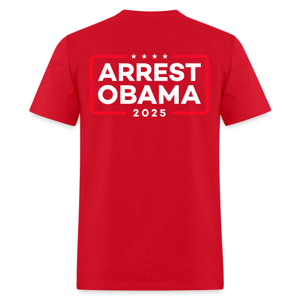 Arrest Obama 2025 T Shirt - red