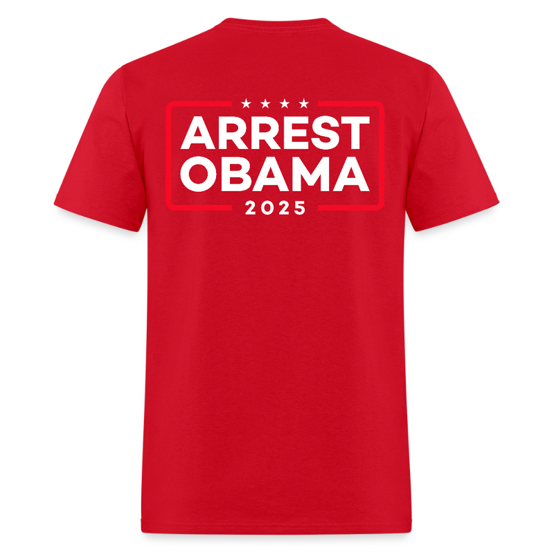 Arrest Obama 2025 T Shirt - red