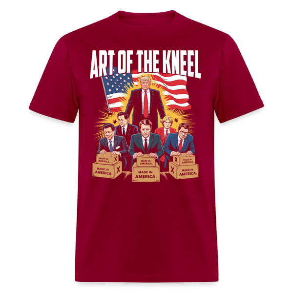 Art of the Kneel T Shirt - dark red