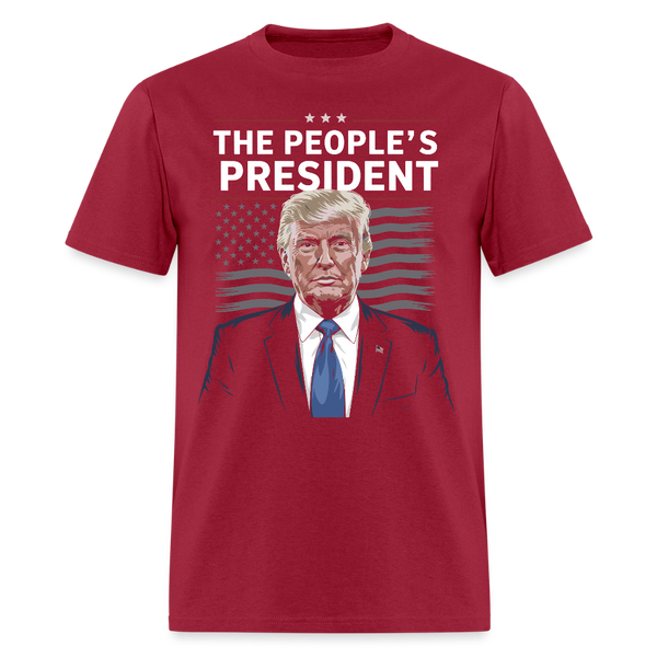 The People's President Trump T Shirt - dark red