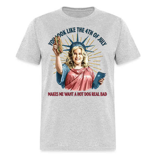 You Look Like the 4th of July Movie Meme T Shirt - heather gray