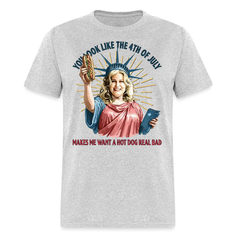 You Look Like the 4th of July Movie Meme T Shirt - heather gray