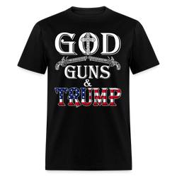 God Guns And Trump T Shirt - 2 - black
