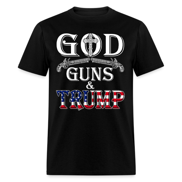 God Guns And Trump T Shirt - 2 - black