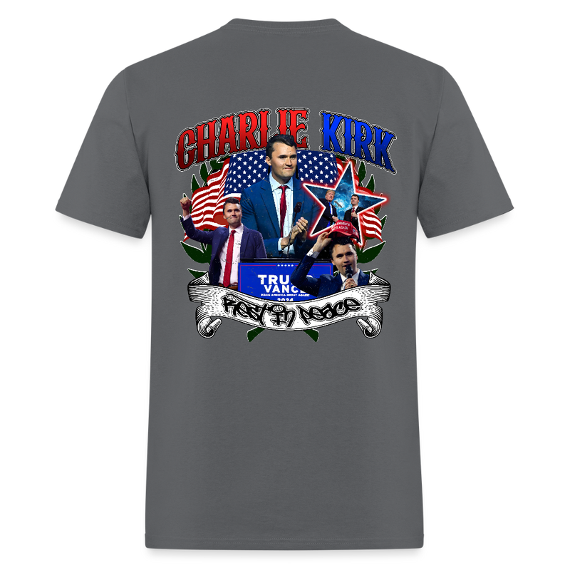 Rest In Peace Charlie Kirk T Shirt - charcoal