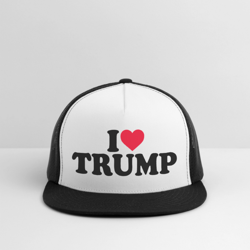 I Love Trump Trucker Hat - white/black