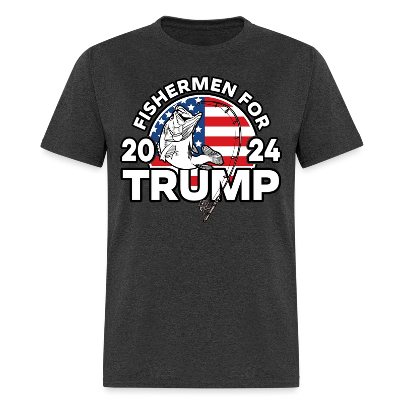 Fishermen For Trump 2024 T Shirt - heather black