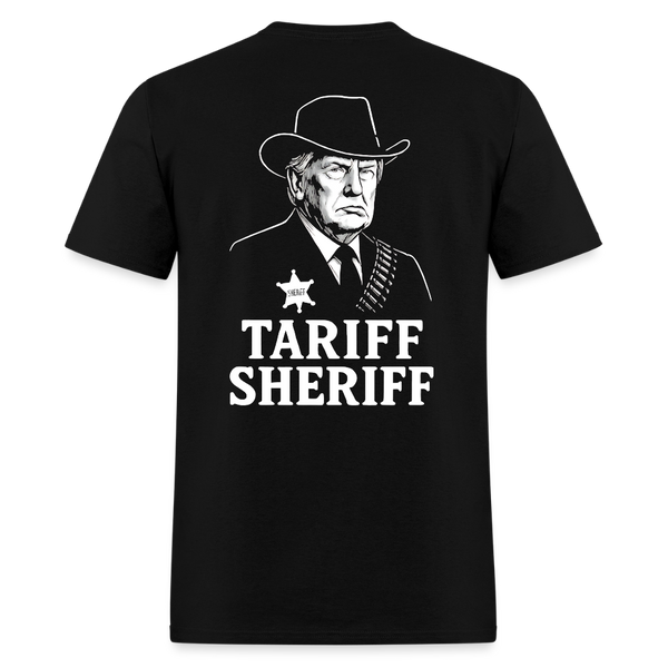 Trump Cowboy Tariff Sheriff T Shirt - black