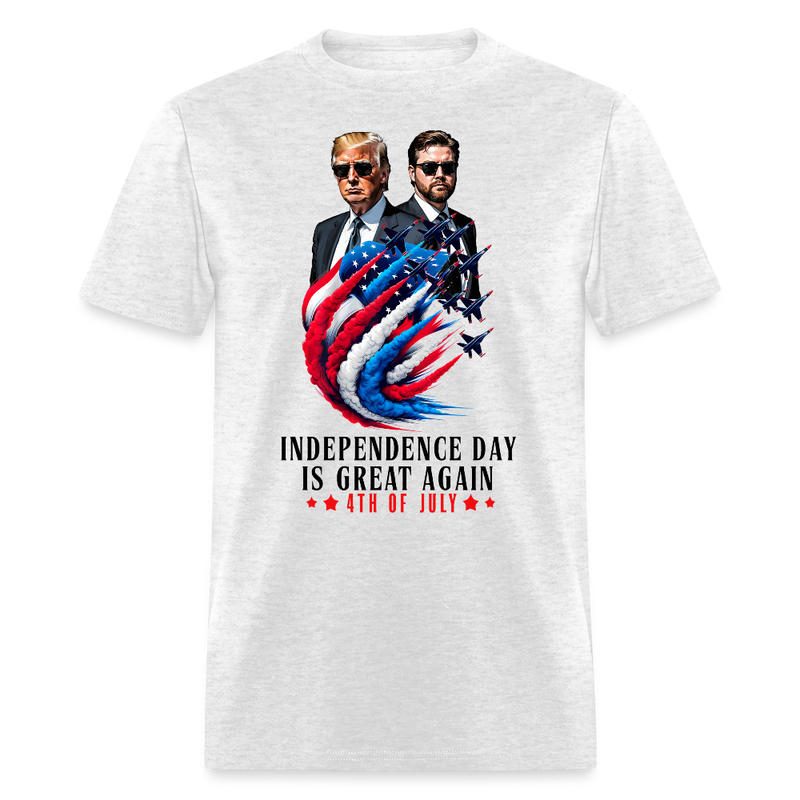 Independence Day Is Great Again T Shirt - light heather gray