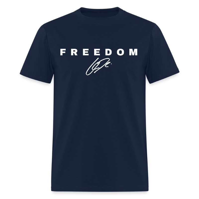 Freedom When People Stop Talking Charlie Kirk T Shirt - 2 - navy