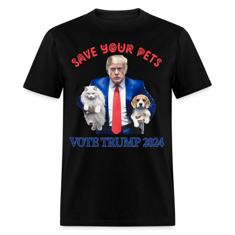 Save Your Pets 2024 T-Shirt - black