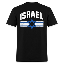 Israel Flag T Shirt - black