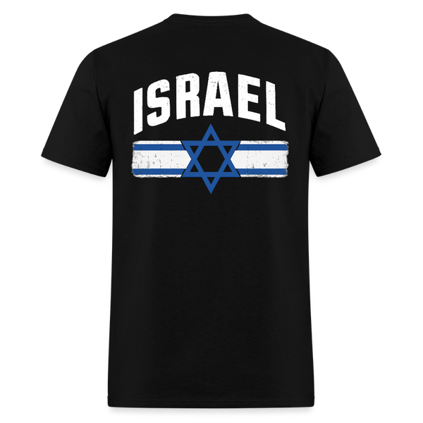 Israel Flag T Shirt - black