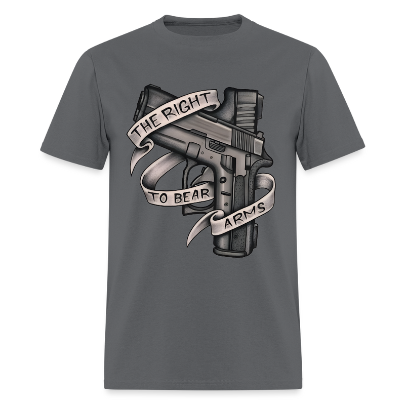 The Right To Bear Arms T Shirt - charcoal