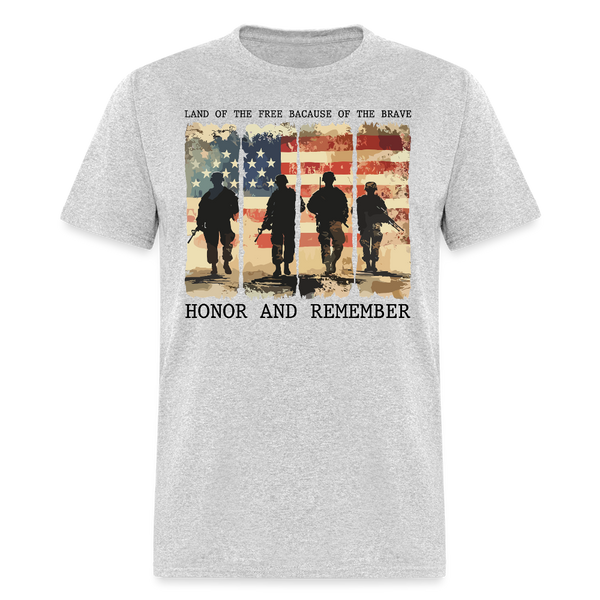 Honor And Remember T Shirt - heather gray