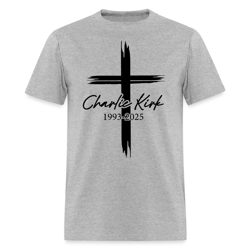 Charlie Kirk 1993-2025 T Shirt - heather gray