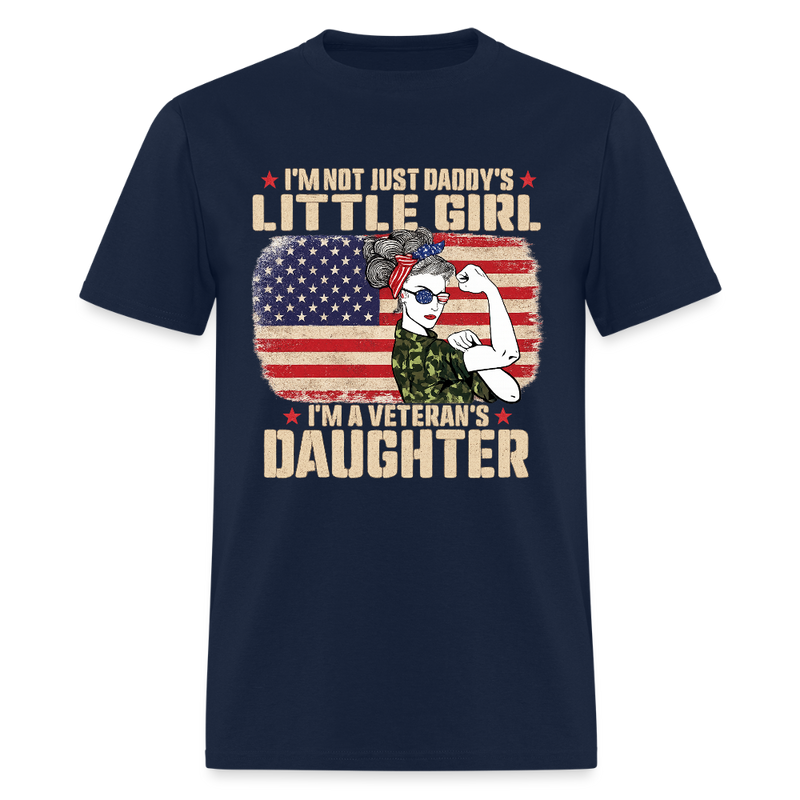 I'm Not Just A Daddy's Liitle Girl Veteran T Shirt - 2 - navy