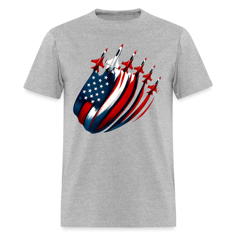 Jets 4th of July T Shirt - heather gray