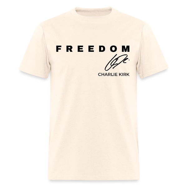 Freedom Charlie Kirk T Shirt - natural