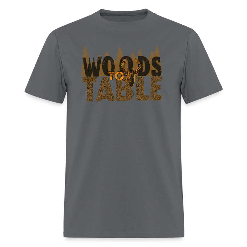 Woods to Table Hunting T Shirt - charcoal