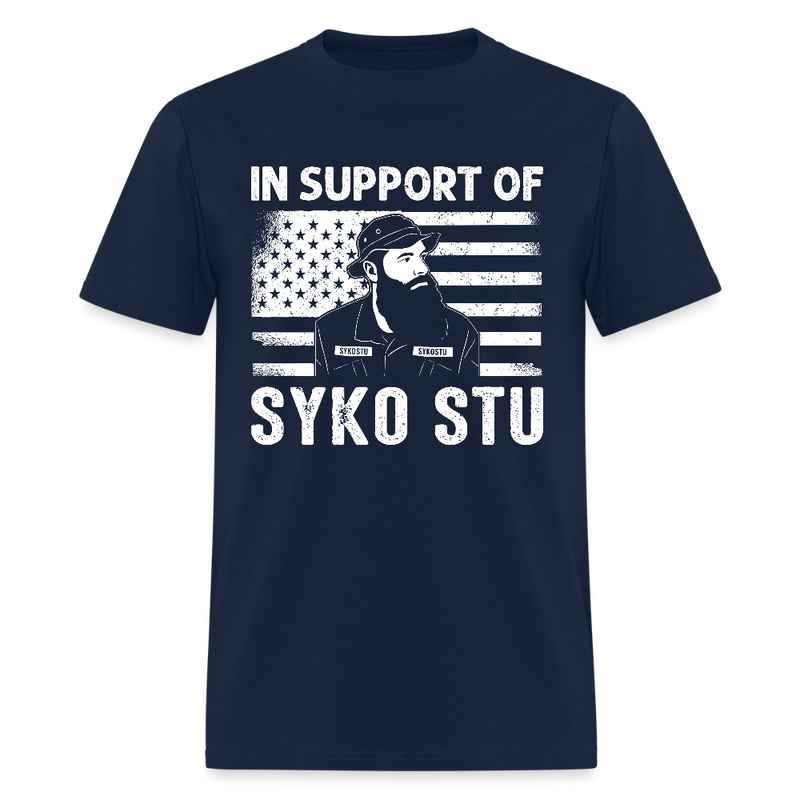 In Support Of Syko Stu T Shirt - navy