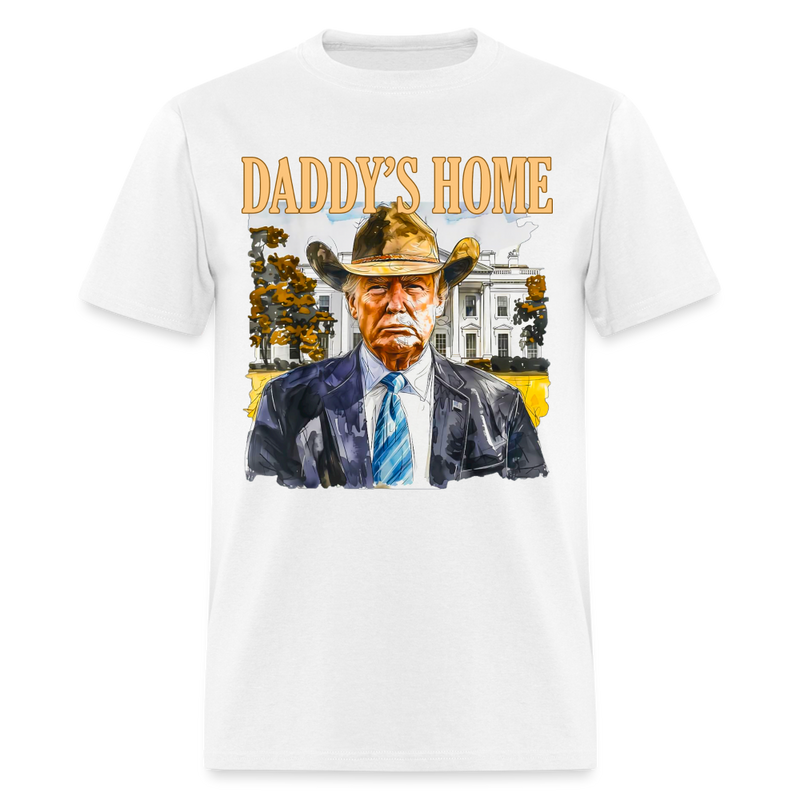 Trump Cowboy Daddy's Home T Shirt - white