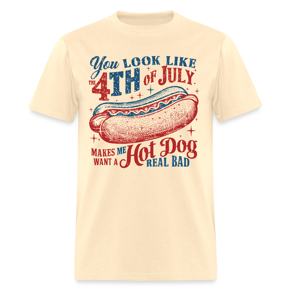 You Look Like the 4th of July Retro America T Shirt - natural