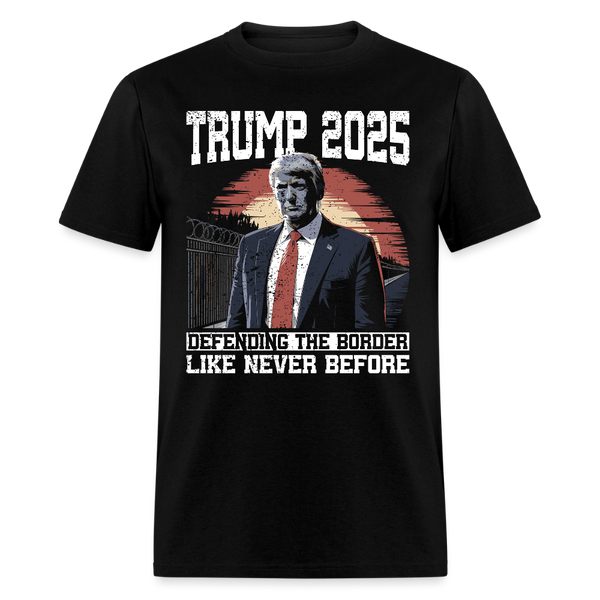 Trump 2025 Defending the Border T Shirt - black