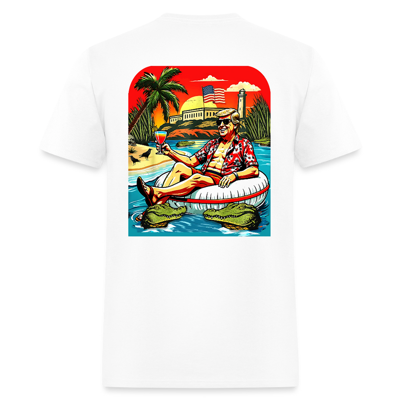 Alligator Alcatraz Trump Chilling T Shirt - white