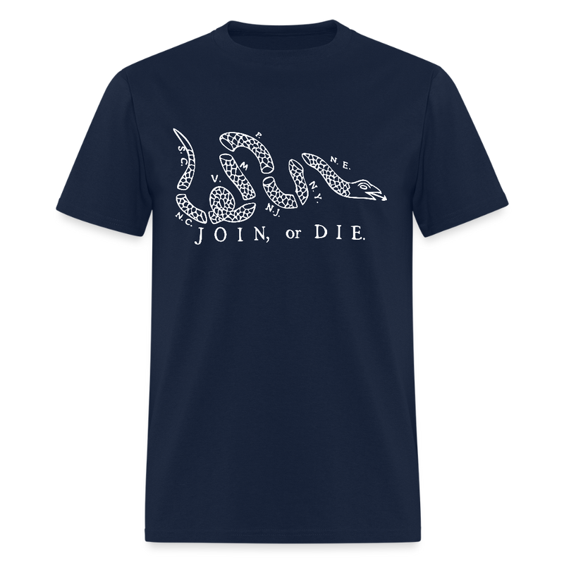 Join Or Die T Shirt - navy