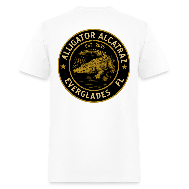 Alligator Alcatraz Everglades Florida Est. 2025 T Shirt - white