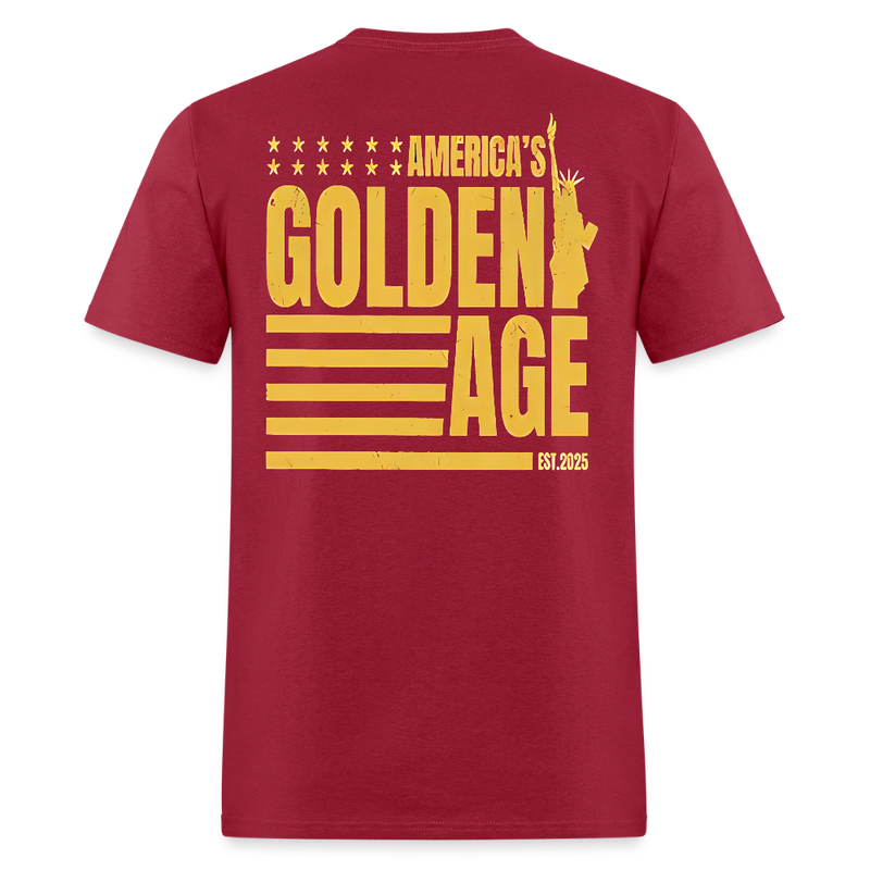 America’s Golden Age Est. 2025 T Shirt - dark red