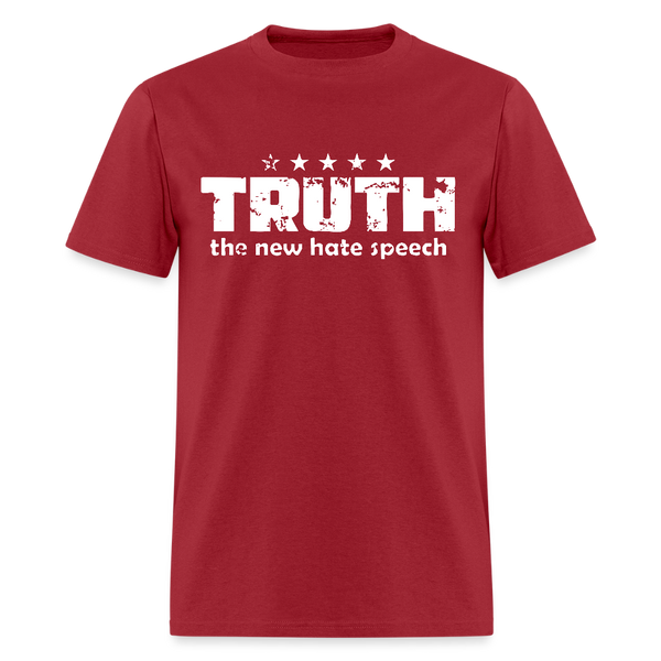 Truth New Hate Speech T Shirt - dark red