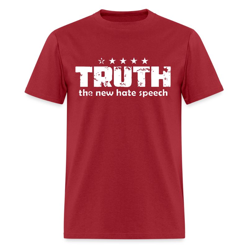 Truth New Hate Speech T Shirt - dark red