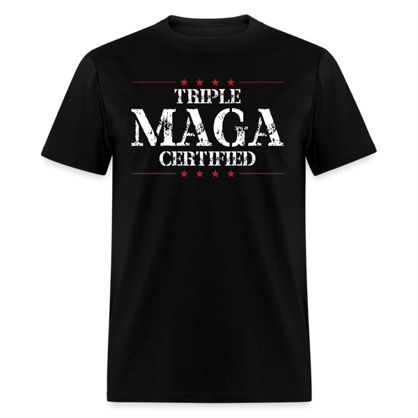 Triple Maga Certified T Shirt - black