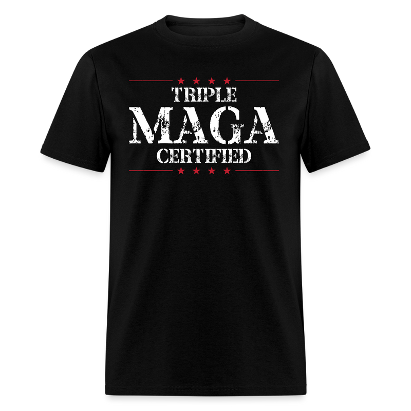 Triple Maga Certified T Shirt - black