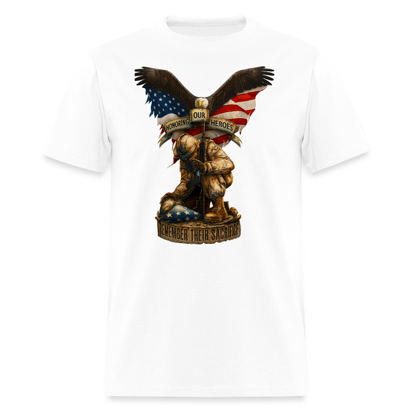 Honoring Our Heroes Veteran T Shirt - white