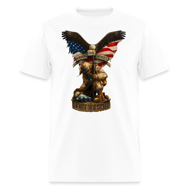 Honoring Our Heroes Veteran T Shirt - white