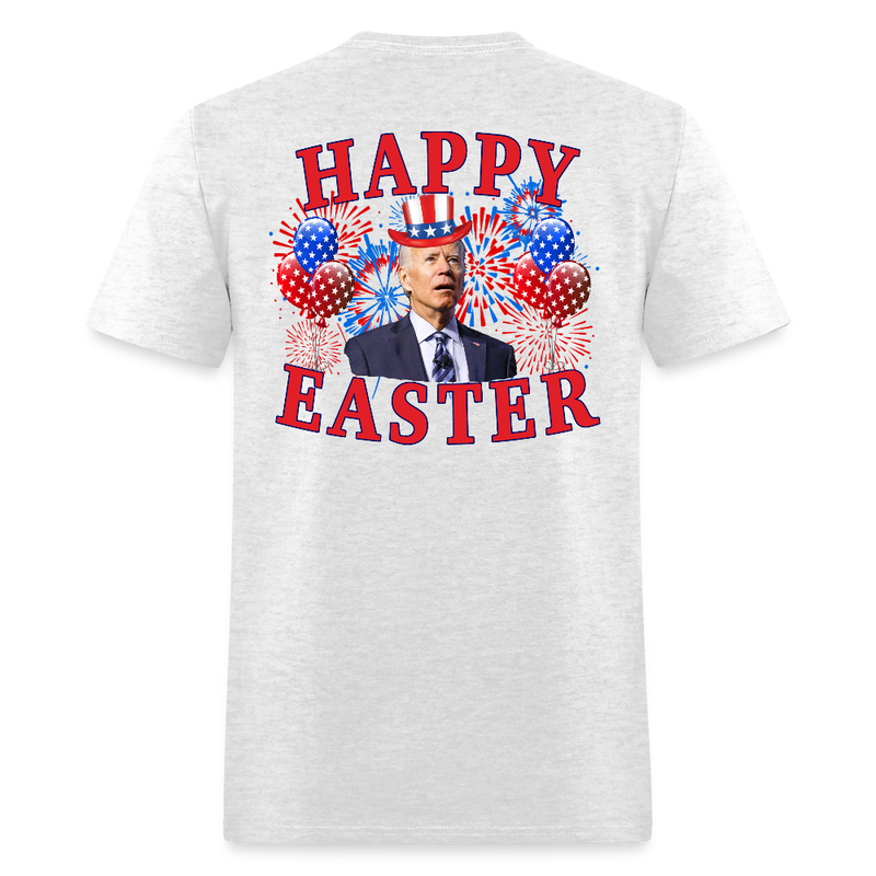 Biden Happy Easter T Shirt - light heather gray