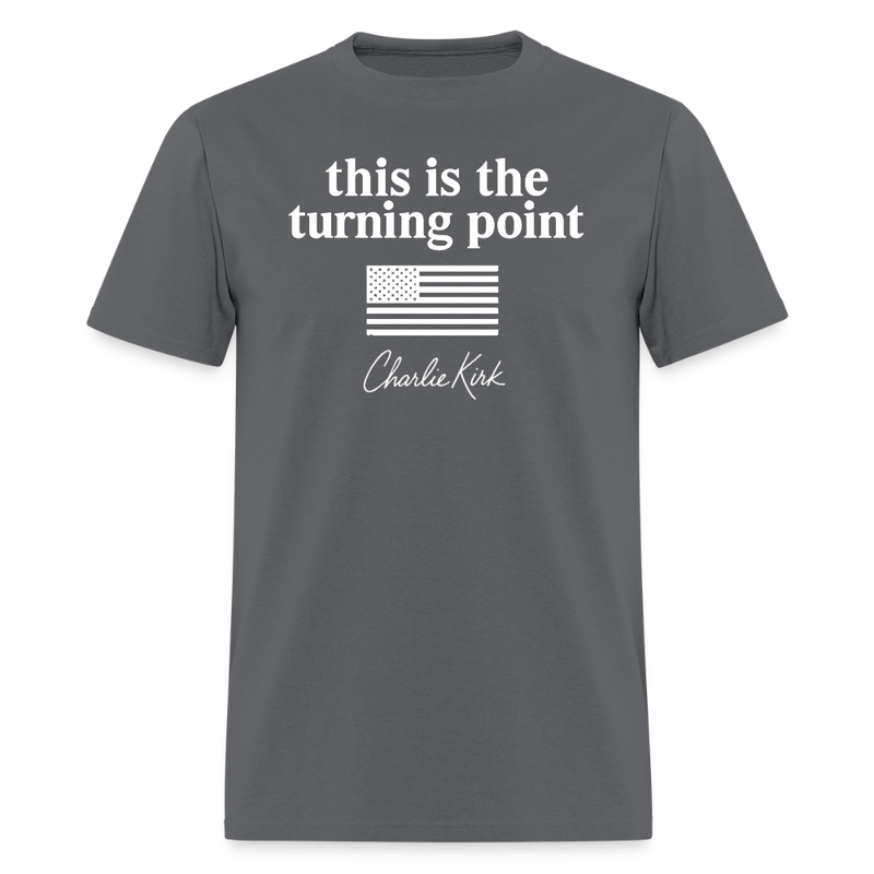 This is the Turning Point T Shirt - charcoal
