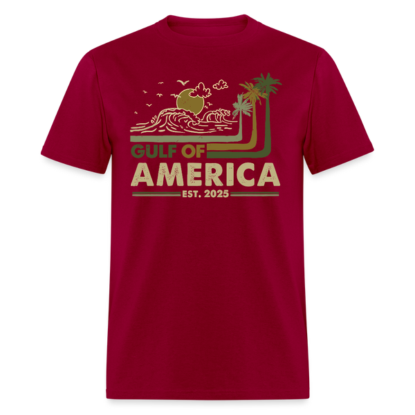 Vintage Gulf of America T Shirt - dark red